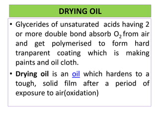 Drying of oil | PPT