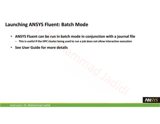 Instructor: Dr. Mohammad Jadidi