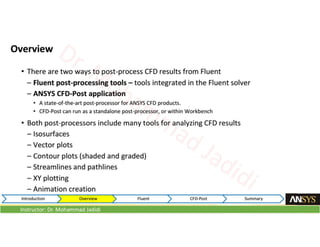 Instructor: Dr. Mohammad Jadidi
 