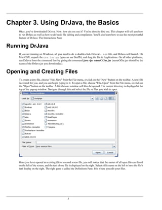 How To Click File New Java Class Drjava Dr Java Quickstart | PDF