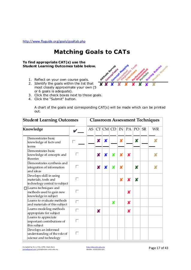 Formative Vs Summative Assessment Comparison Chart