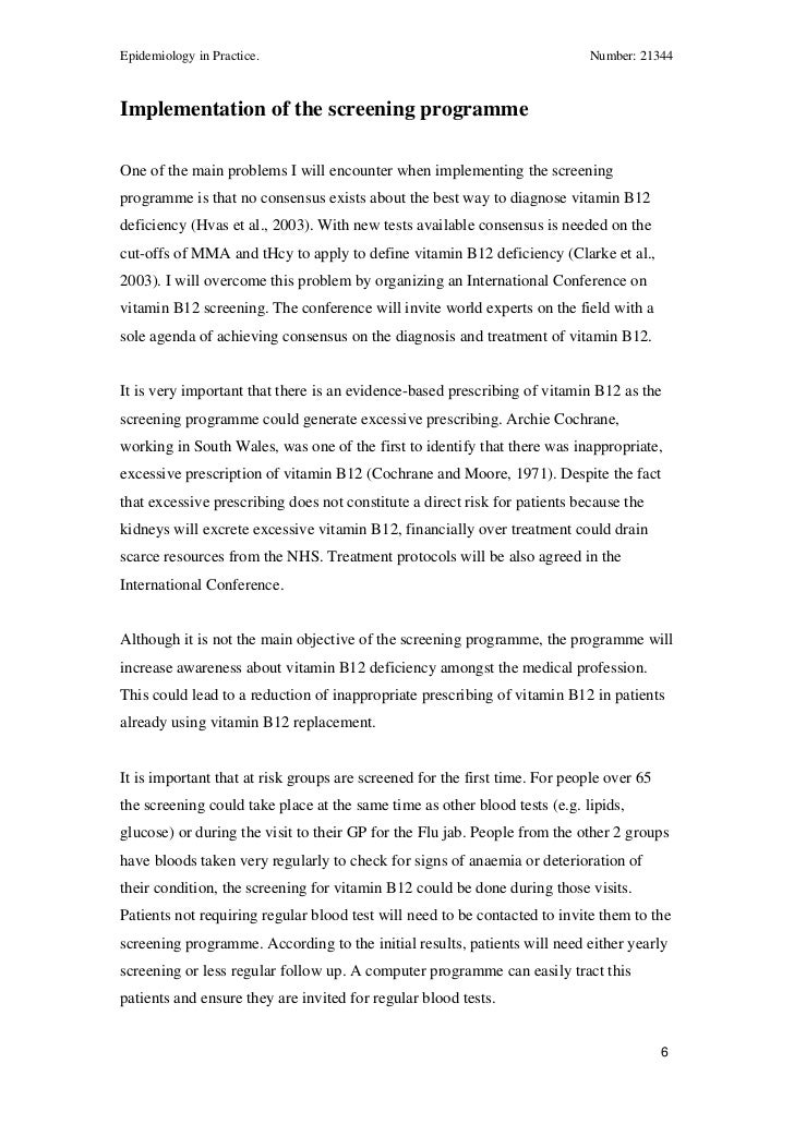 Screening for Vitamin B12 deficiency in Wales a targeted