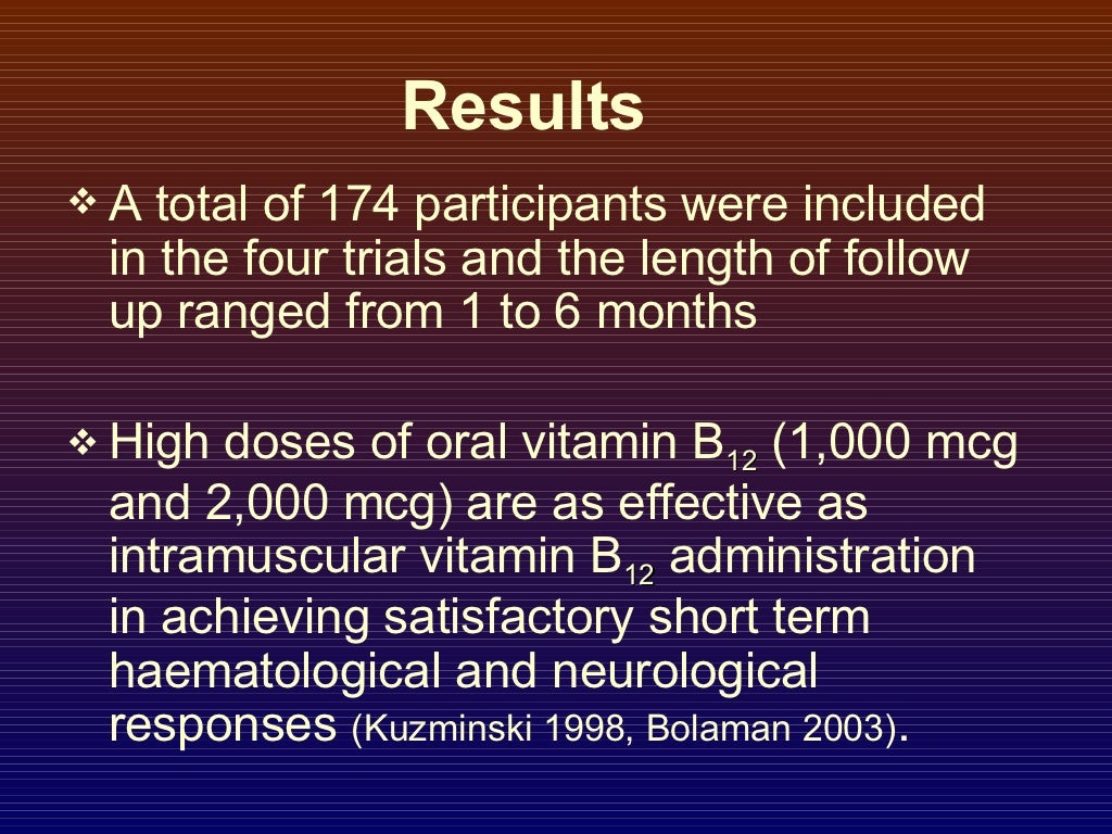 Oral Vitamin B12 for the treatment of Vitamin B12 deficiency A Syste…