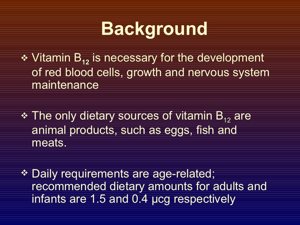 Oral Vitamin B12 for the treatment of Vitamin B12 ...