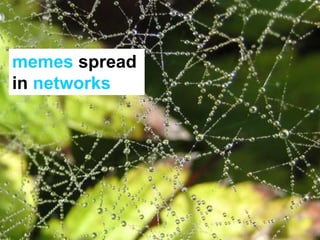 memes spread
in networks
 