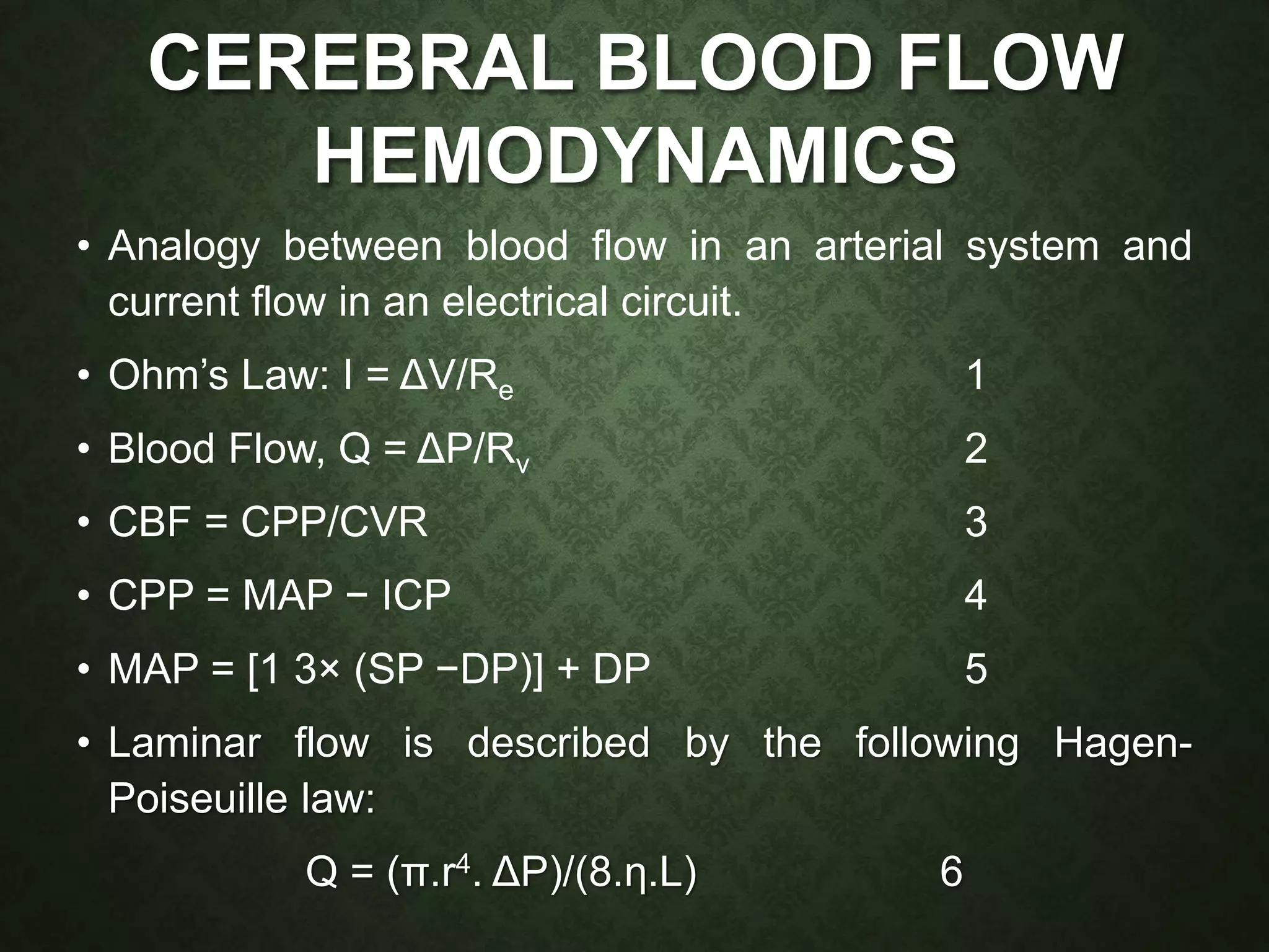 Cerebral Blood Flow and its Regulation | PPTX