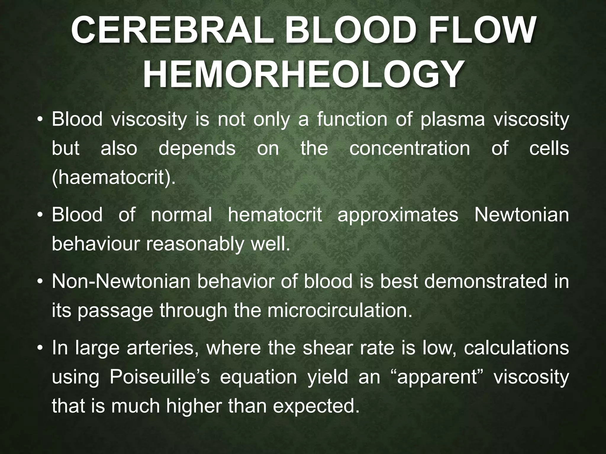 Cerebral Blood Flow and its Regulation | PPTX
