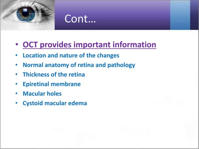 Optical/ocular coherence tomography OCT All in one Presentation | PPTX ...