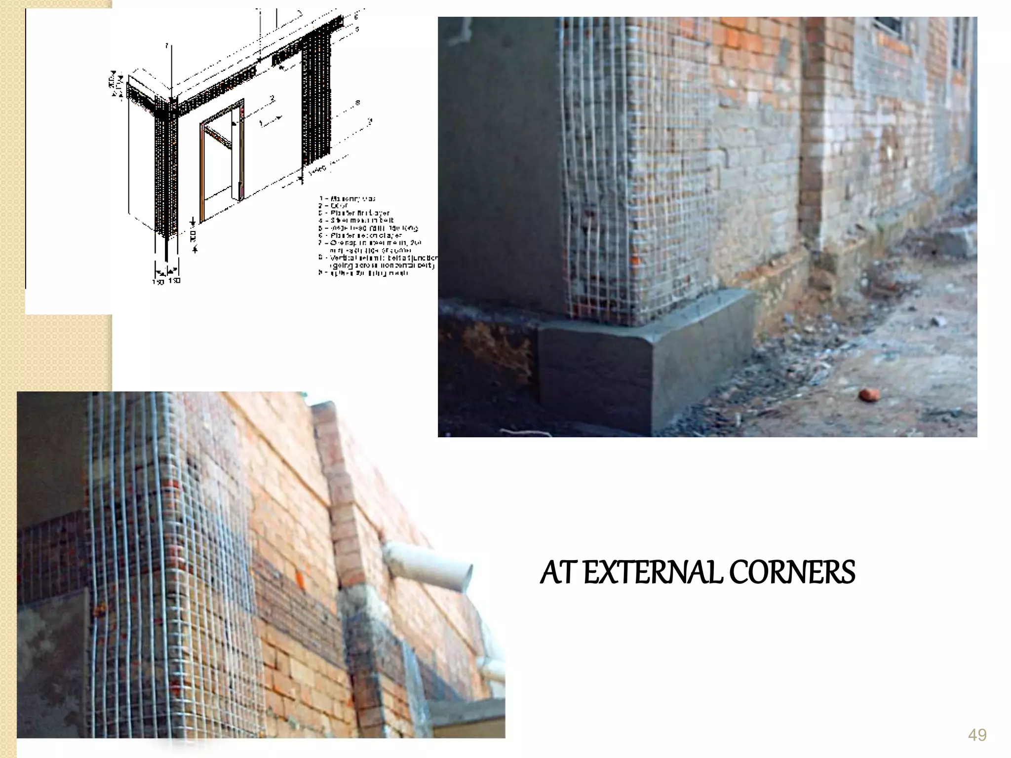 49
AT EXTERNAL CORNERS
 