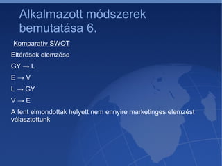 Vizsgálat célja: megfelelő képet kapjunk a választott két szervezet által használt programról 