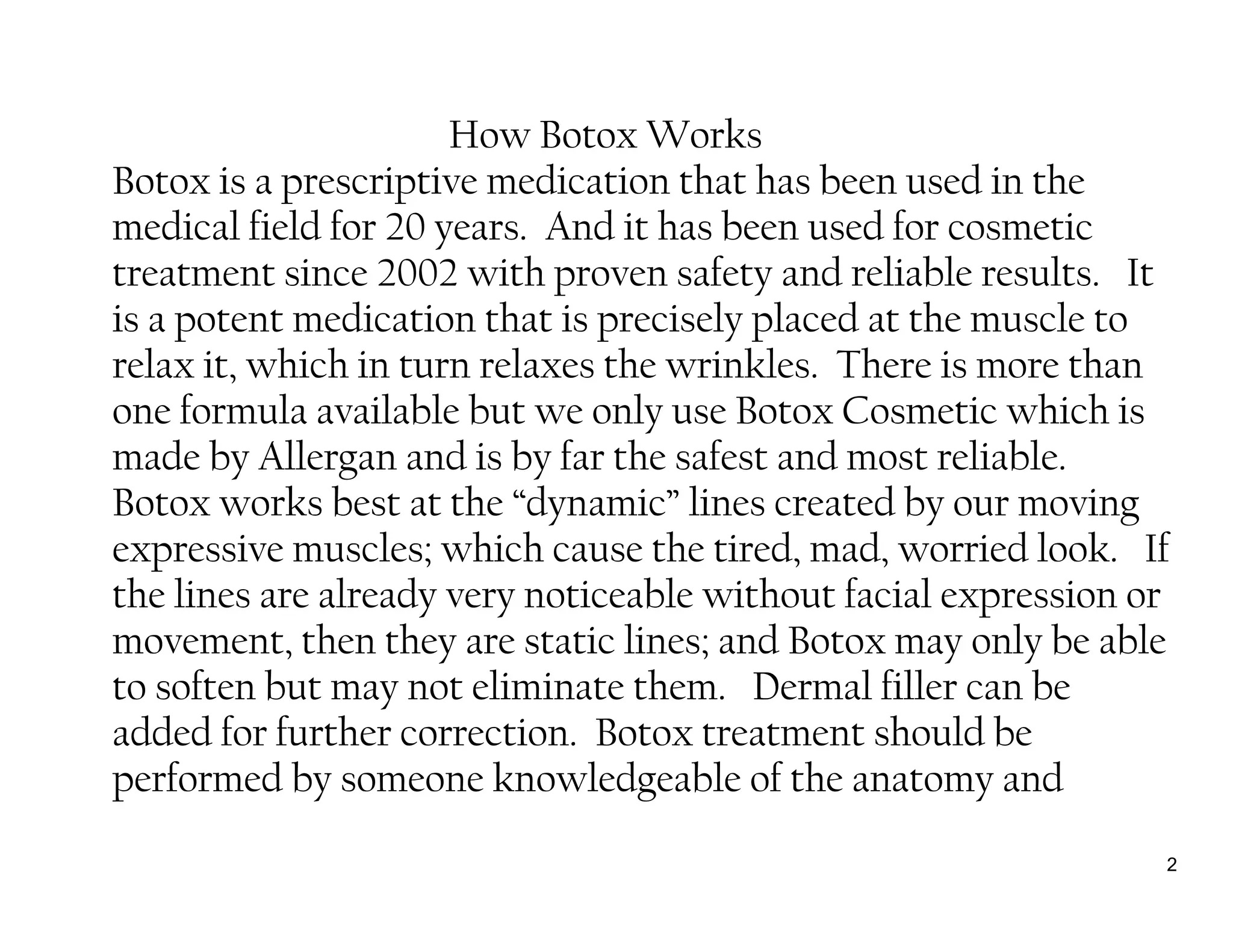 Dr lee botox filler video script | DOC