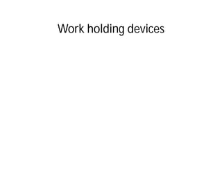 Work holding devices
 