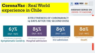 CoronaVac : Real World
experience in Chile
 