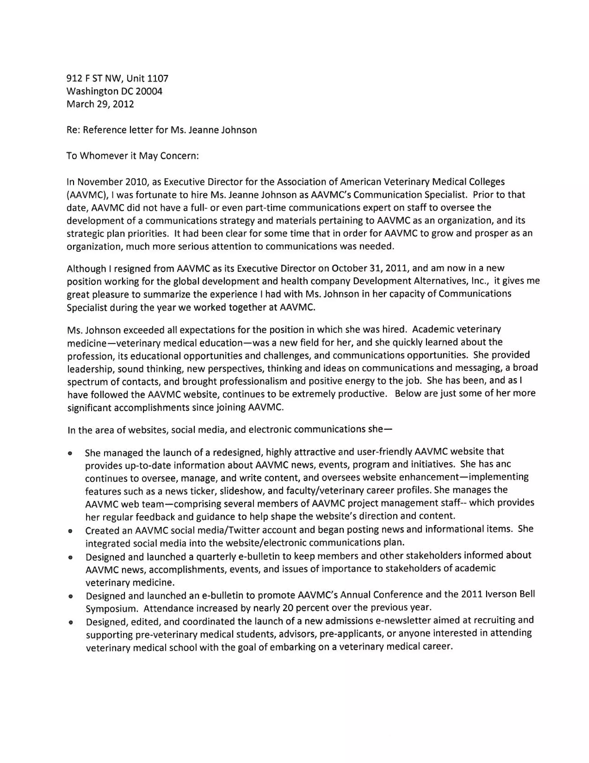 Dr marguerite refence letter for jeanne johnson PDF