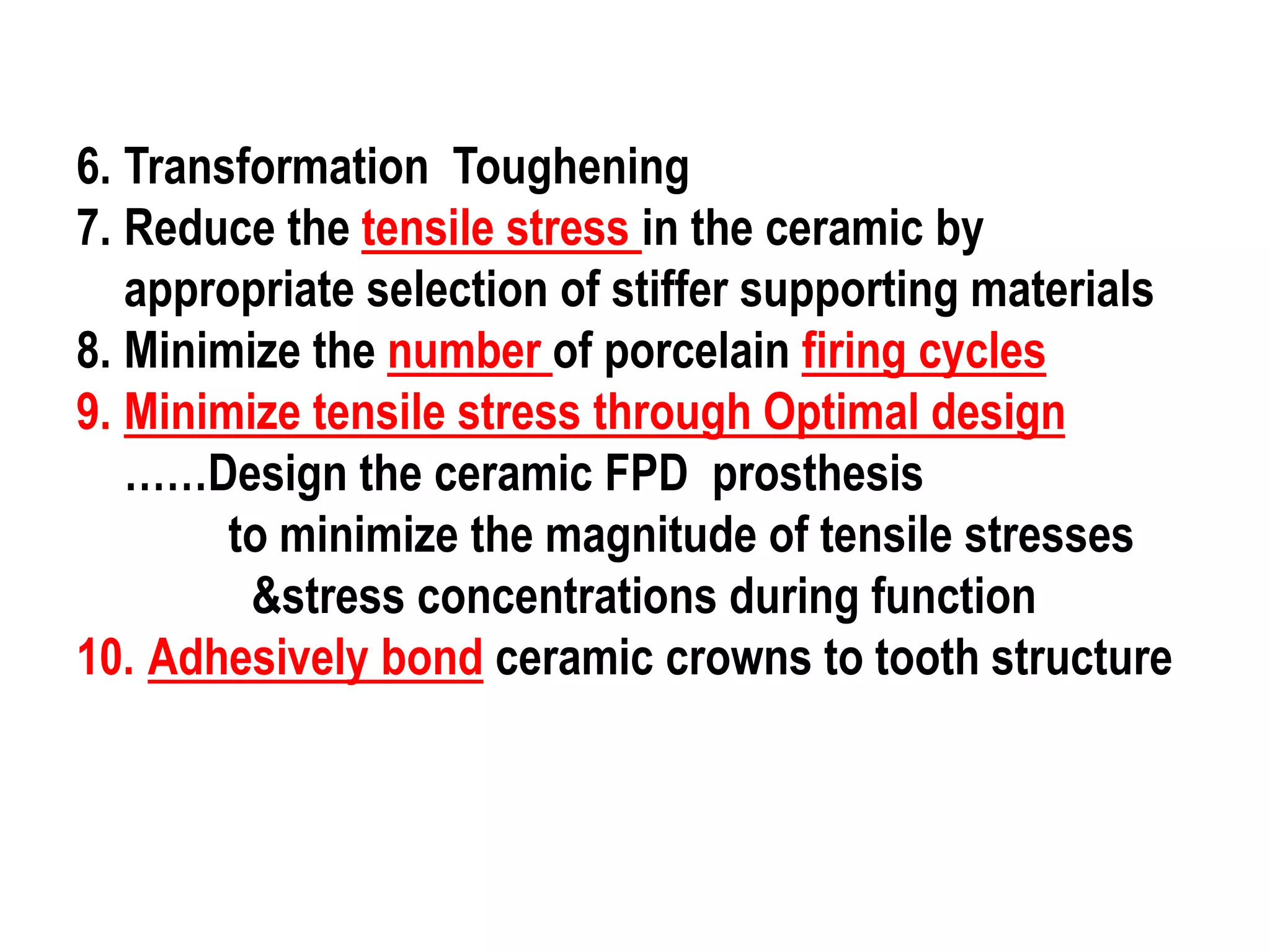 METHODS OF STRENGTHENING DENTAL CERAMICS Dr MEENU MERRY C PAUL
