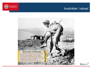 Australian ‘values’ 
8 
 