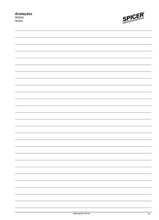 45www.spicer.com.br
Anotações
Notas
Notes
 