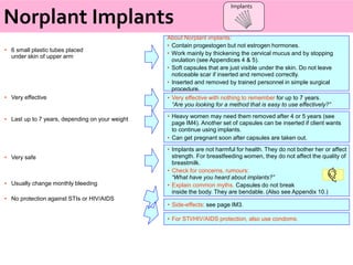 Norplant R2 Drm science lecture 2 CONTRACEPTIVES AND IUDs | PPTX