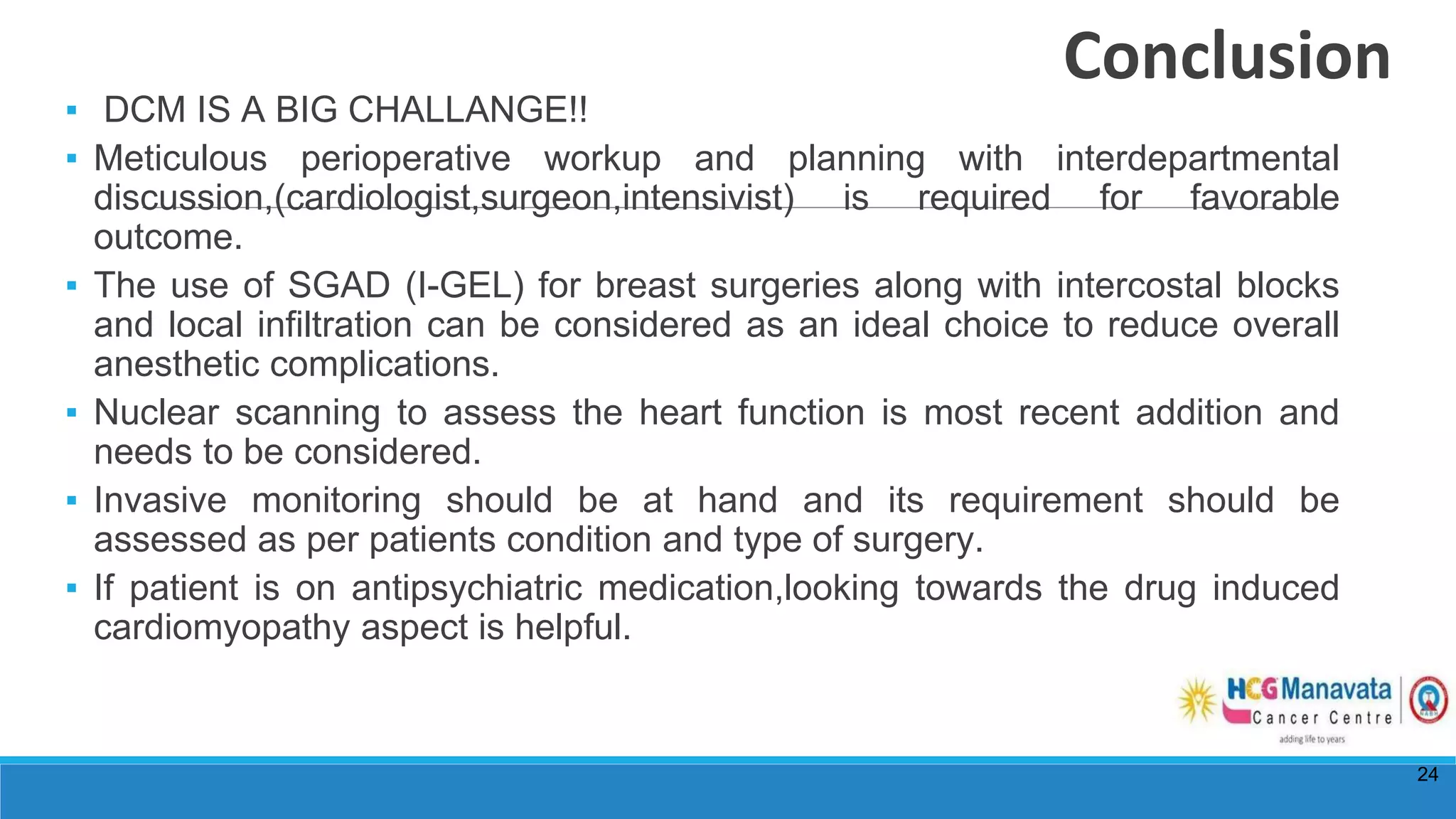 Dr nayana anaesthetic management of a case of dilated cardiomyopathy (1 ...