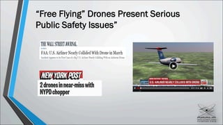 “Free Flying” Drones Present Serious
Public Safety Issues”
 