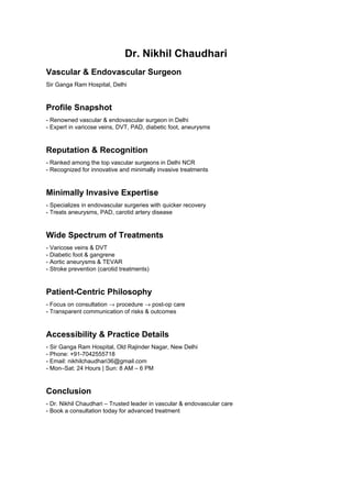 Dr Nikhil Chaudhari Consultant Vascular Endovascular Surgeon PDF dr-nikhil-chaudhari-consultant-vascular-endovascular-surgeon-pdf