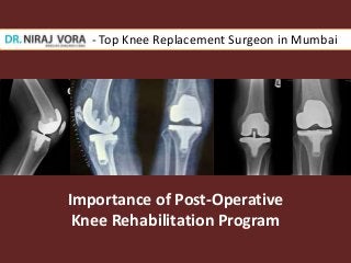 - Top Knee Replacement Surgeon in Mumbai
Importance of Post-Operative
Knee Rehabilitation Program
 