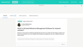 Software for reference management | PDF