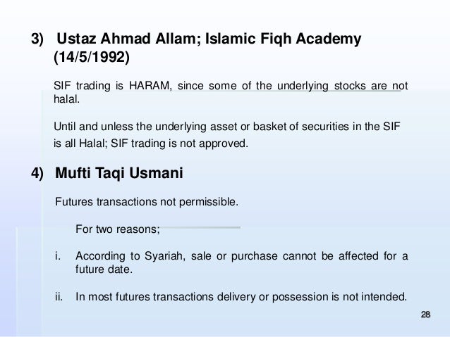 Mufti taqi usmani fatwa on forex trading