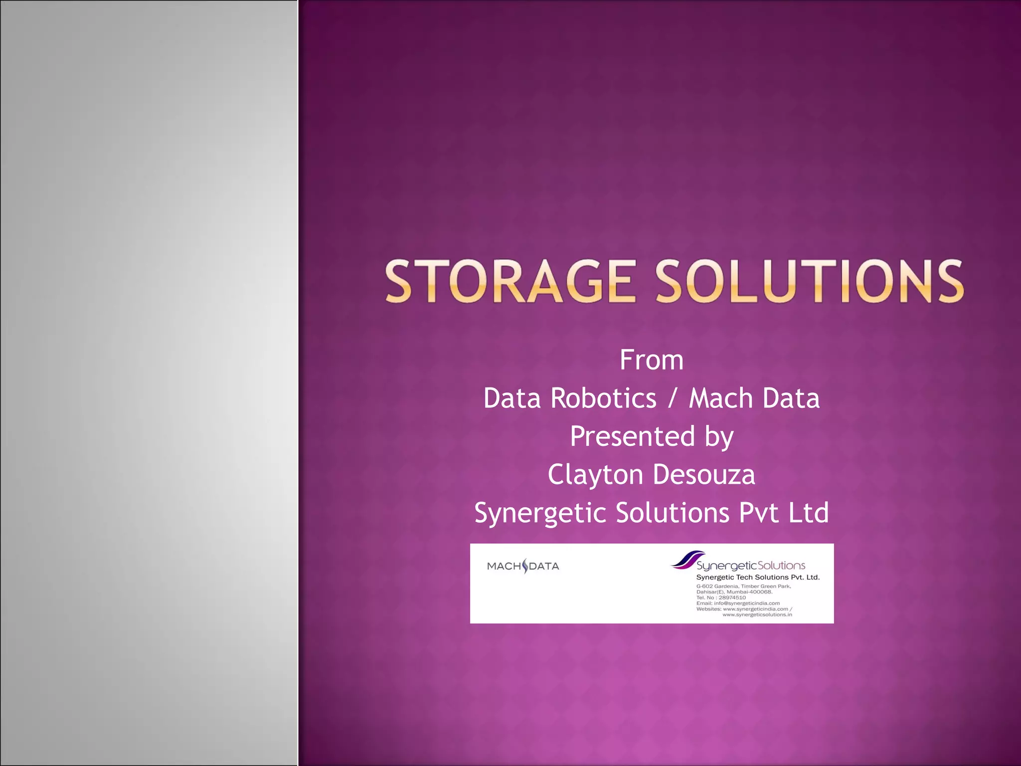 Drobo range ppt v.1.6 PPT