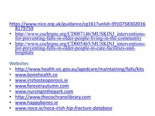 Bone Health, Falls Prevention and Falls Reduction Strategies - AIGNA ...