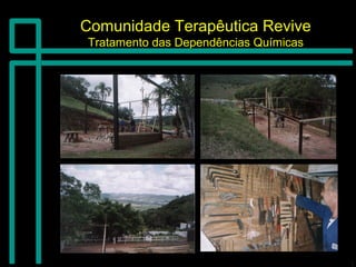 Comunidade Terapêutica ReviveComunidade Terapêutica Revive
Tratamento das Dependências QuímicasTratamento das Dependências Químicas
 