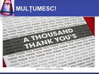 AGENŢIA NAŢIONALĂ ANTIDROG
MULŢUMESC!
 