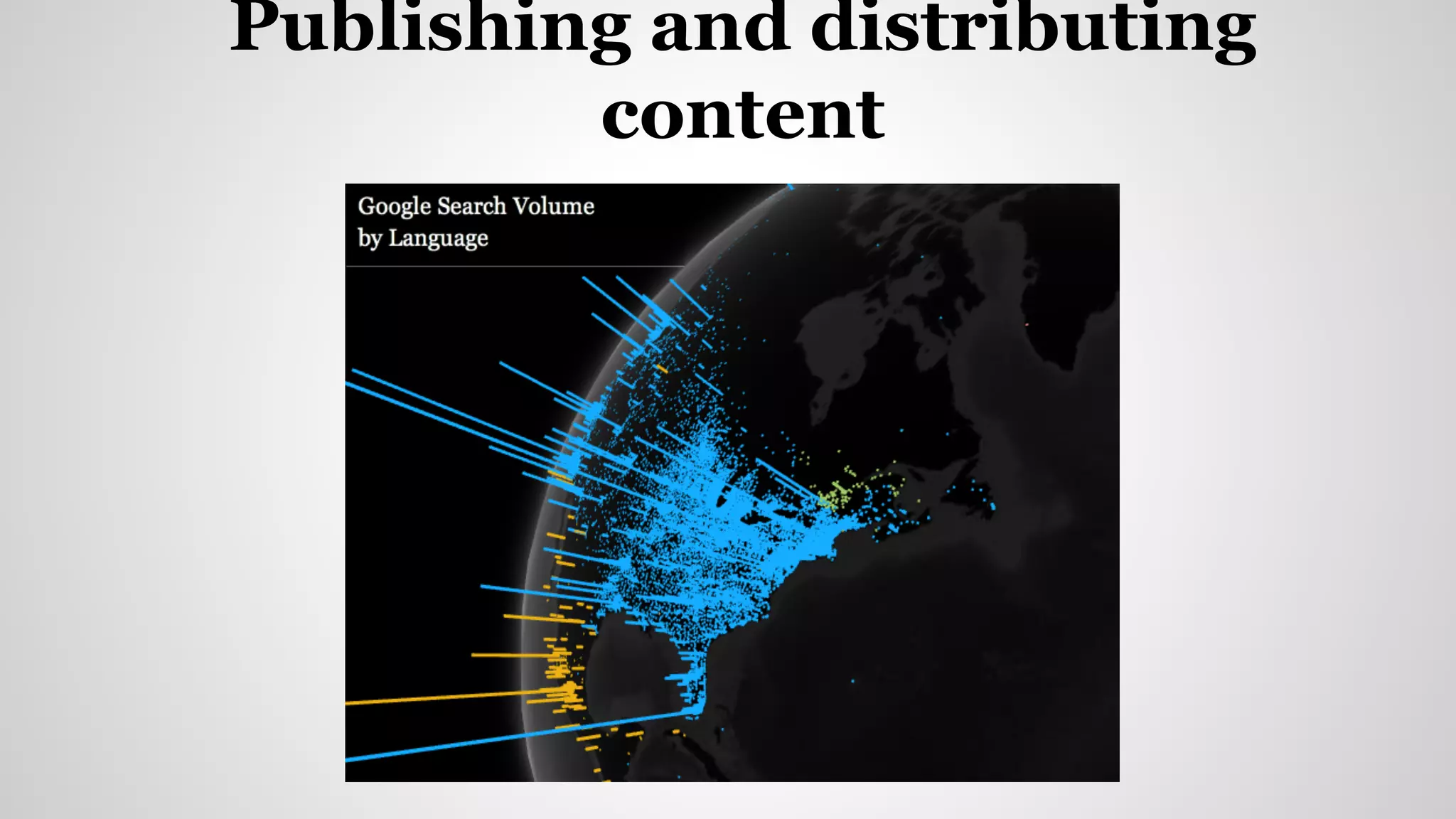 Publishing and distributing
content
 