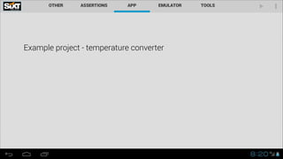 Example project - temperature converter
 