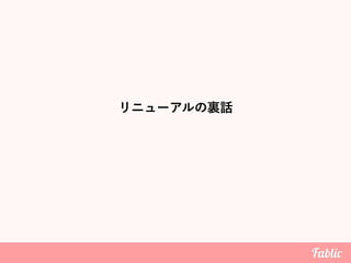 リニューアルの裏話
 