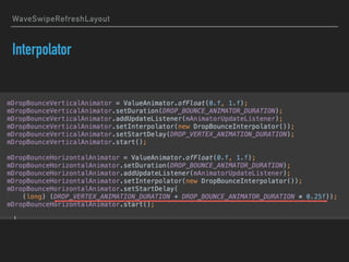 WaveSwipeRefreshLayout
Interpolator
 