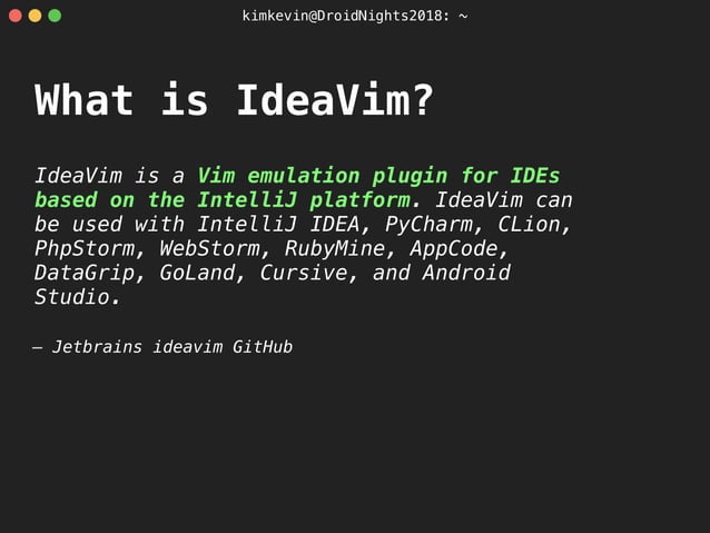 How To Use Ideavim , IdeaVim: Intelligent Vim engine for JetBrains IDEs ...