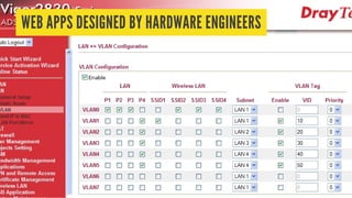 WEB APPS DESIGNED BY HARDWARE ENGINEERS
 