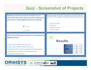 Quiz - Screenshot of Projects
 