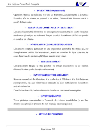 DROIT COMPTABLE OHADA