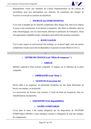 DROIT COMPTABLE OHADA