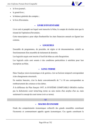 DROIT COMPTABLE OHADA