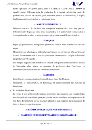 DROIT COMPTABLE OHADA