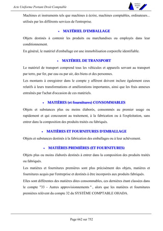 DROIT COMPTABLE OHADA