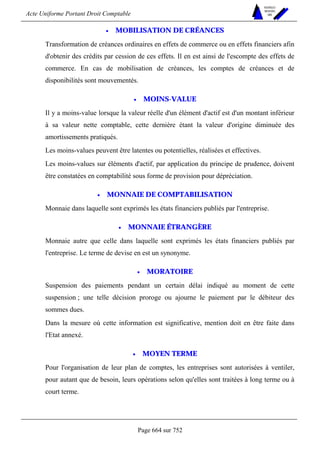 DROIT COMPTABLE OHADA