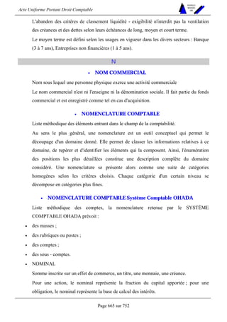 DROIT COMPTABLE OHADA