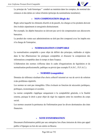 DROIT COMPTABLE OHADA