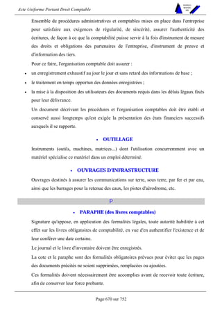 DROIT COMPTABLE OHADA