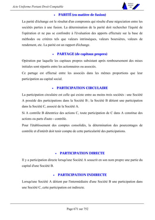 DROIT COMPTABLE OHADA