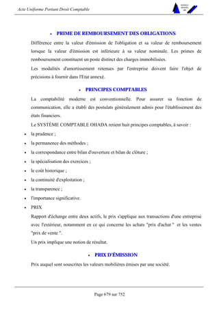 DROIT COMPTABLE OHADA